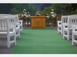 Wedding ceremony at the castle Pruhonice Castle - Courtyard