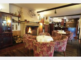 Tarouca Restaurant - sitting by the fireplace and the bar