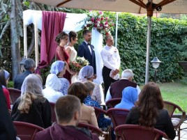 Wedding ceremony on our summer terrace