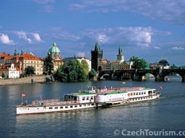 Sightseeing cruise on the Vltava river