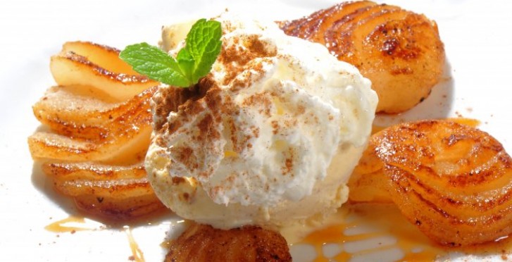  Pear with Cinnamon au gratin and with Vanilla Ice-Cream ...